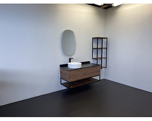 Тумба с раковиной Comforty Порто 120-1 00-00000828 подвесная Дуб темно-коричневый