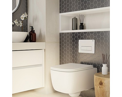 Клавиша смыва IDDIS Unifix универсальная глянцевый белый 010 UNI10W0i77