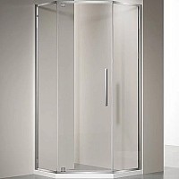 Душевой уголок Veconi Rovigo RV-35 100х100 RV35-100-01-C7 профиль Хром стекло прозрачное