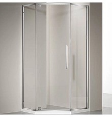 Душевой уголок Veconi Rovigo RV-35 100х100 RV35-100-01-C7 профиль Хром стекло прозрачное