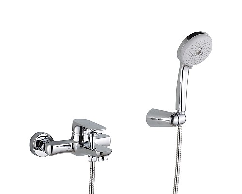 Смеситель для ванны Veragiio Gritt монокомандный, с ручным душем, хром