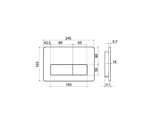 Клавиша смыва IDDIS Unifix универсальная глянцевый белый 010 UNI10W0i77