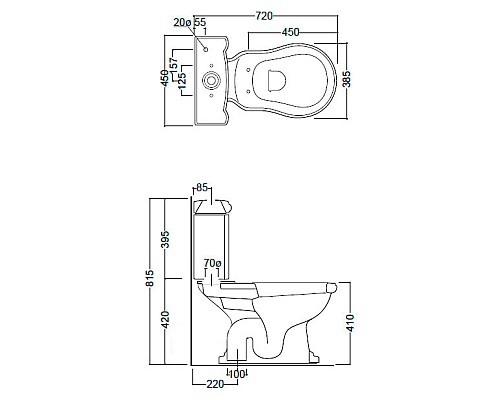 Унитаз Kerasan Retro 101201
