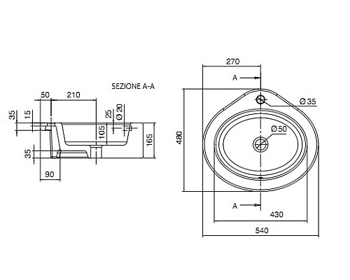 Раковина Scarabeo Lavabi D Arredo 54 8017 Белая Раковина Scarabeo Lavabi D Arredo 54 8017 Белая