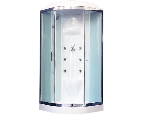 Душевая кабина Royal Bath НК 90x90 с гидромассажем задние стенки Белые