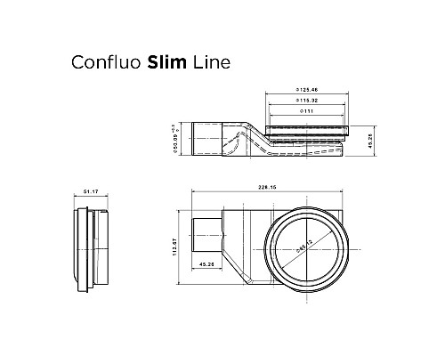 Душевой лоток Pestan Confluo Slim Line 550+ 13100026