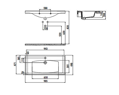 Раковина Creavit Sera 100 TF200-00CB00E-0000 Белая