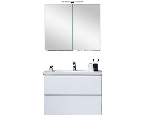 Зеркальный шкаф Orans BC-4023W 80 4023800w с подсветкой Белый глянец