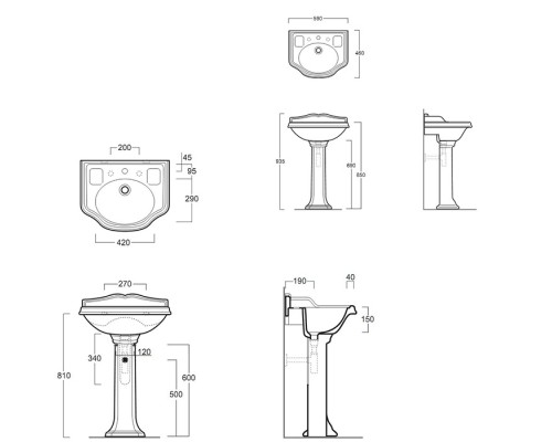 Раковина Simas Arcade 59 AR814bi*3 Белая