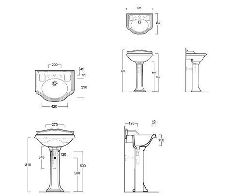 Раковина Simas Arcade 59 AR814bi*3 Белая