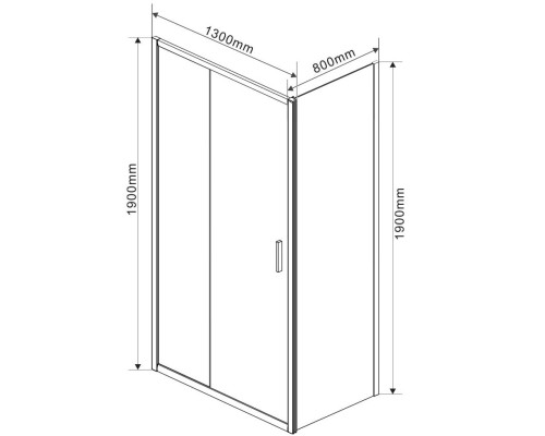 Душевой уголок Vincea Garda 130х80 VSR-1G8013CL профиль Хром стекло прозрачное