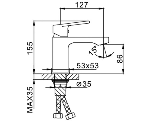 Смеситель для раковины Frap H46 F1046 Хром