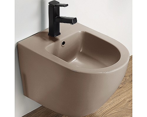 Биде CeramaLux В2342BDMC подвесное Капучино матовое