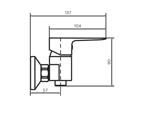 Смеситель для душа Dorff Prime D4010200 Хром