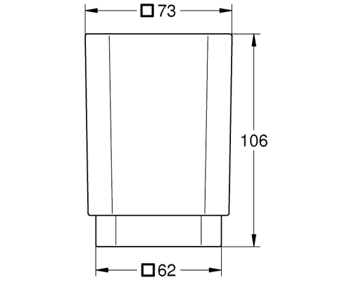 Стакан для зубных щеток Grohe Selection Cube 40783000 Белый
