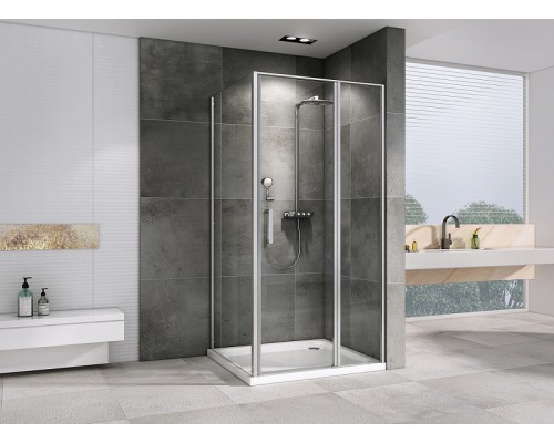 Душевой уголок Abber Sonnenstrand 110x90 профиль Хром стекло прозрачное