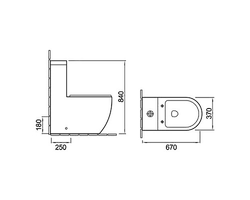 Унитаз моноблок SantiLine SL-5011 с сиденьем Микролифт