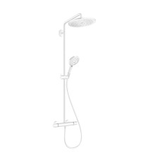 Душевая система Hansgrohe с термостатом белый матовый