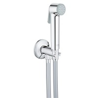 Душевой набор Grohe с гигиеническим душем и угловым нажимным запорным вентилем 1000мм