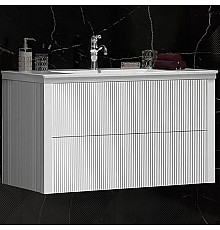 Тумба под раковину Opadiris Рубинно 90 00-00005944 подвесная Белая матовая