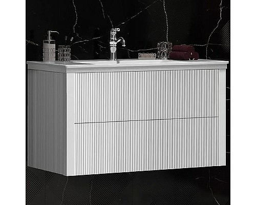 Тумба под раковину Opadiris Рубинно 90 00-00005944 подвесная Белая матовая