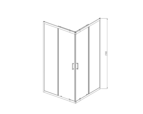 Душевой уголок Vincea Rapid 100x100 Хром, арт