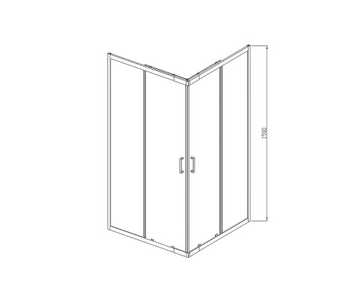 Душевой уголок Vincea Rapid 100x100 Хром, арт