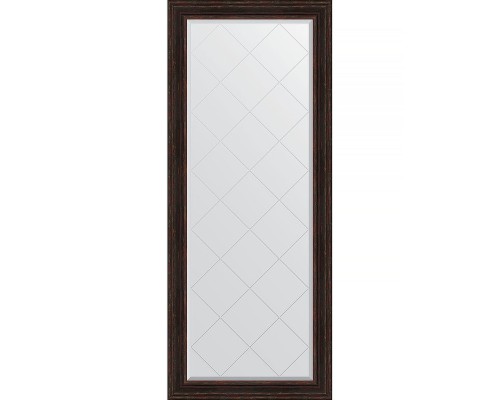 Зеркало Evoform Exclusive-G Floor 204х84 с гравировкой в багетной раме - Темный прованс 99 мм