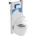 Комплект унитаза с инсталляцией Ideal Standard Connect PR211601 с сиденьем Микролифт и клавишей смыва