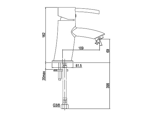 Смеситель для раковины Swedbe Saturn 1410