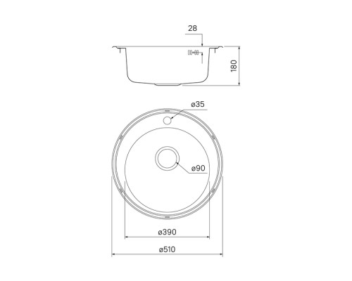 Мойка IDDIS Basic D510 нержавеющая cталь полированная