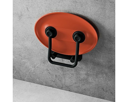 Сиденье для душа Ravak Ovo P II Orange/Black B8F0000058 Прозрачно-оранжевое Черное