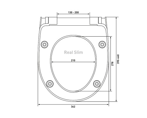 Сиденье для унитаза Berges Real slim SO Black 010403 Черное с Микролифтом