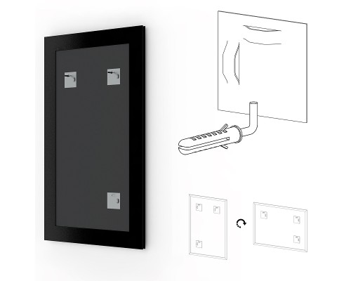 Зеркало Evoform Definite 86х66 BY 1016 в багетной раме - Состаренное золото 67 мм