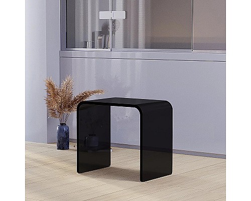 Стульчик для ванной Veconi ST-1TB ST-AC-1TB Черный полупрозрачный