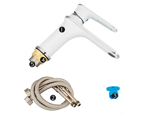 Смеситель для раковины Frap H49 F1049 Белый Хром