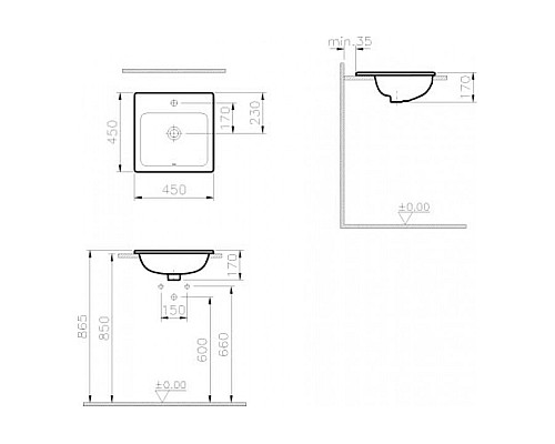 Накладная раковина VitrA Counter Basin 45 5463B003-0001