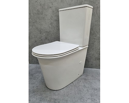 Унитаз компакт CeramaLux 1223A Белый глянцевый с бачком и сиденьем Микролифт