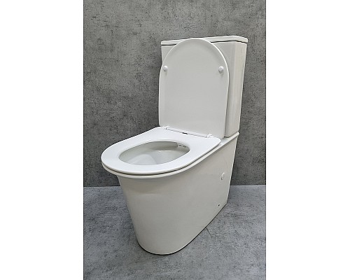 Унитаз компакт CeramaLux 1223A Белый глянцевый с бачком и сиденьем Микролифт