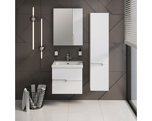 Зеркальный шкаф Runo Стокгольм 70 00-00001127 Белый