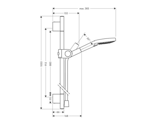 Душевой комплект Hansgrohe AXOR хром