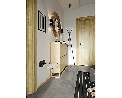 Сиденье для душа Ravak Ovo B II Clear/Black B8F0000059 Прозрачное Черное