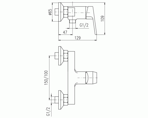 Смеситель для душа Rav Slezak Colorado CO181.5BC Белый глянцевый Хром