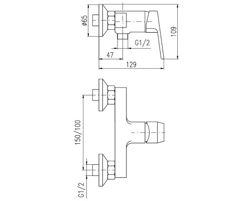 Смеситель для душа Rav Slezak Colorado CO181.5BC Белый глянцевый Хром