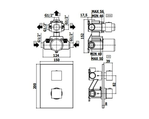 Смеситель для душа Paffoni Elle LEQ519NO/M черный матовый