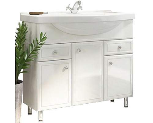 Тумба с раковиной Comforty Сочи 100 00004134582 Белая