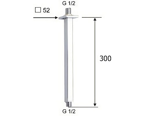 Кронштейн для верхнего душа Remer 347S30 Хром