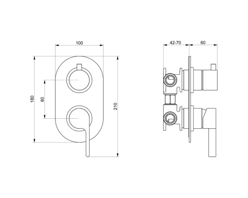 Смеситель для ванны и душа Webert DoReMi DR860101560