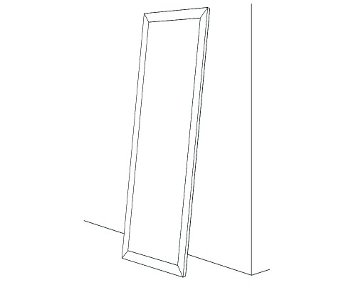 Зеркало Evoform Definite Floor 201х81 BY 6009 в багетной раме - Чеканка серебряная 90 мм