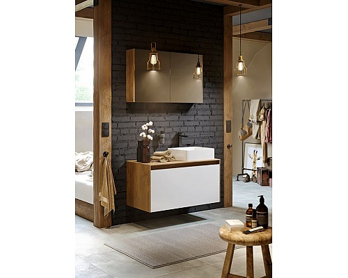 Корпус тумбы под раковину Aqwella 5 Stars Mobi 100 MOB0110DB подвесной Дуб балтийский